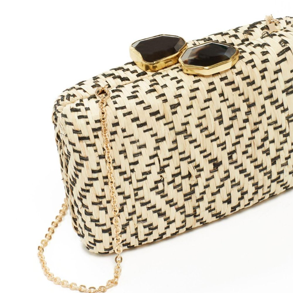Kayu Cleo Straw Clutch NWOT